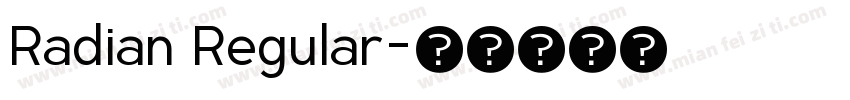 Radian Regular字体转换